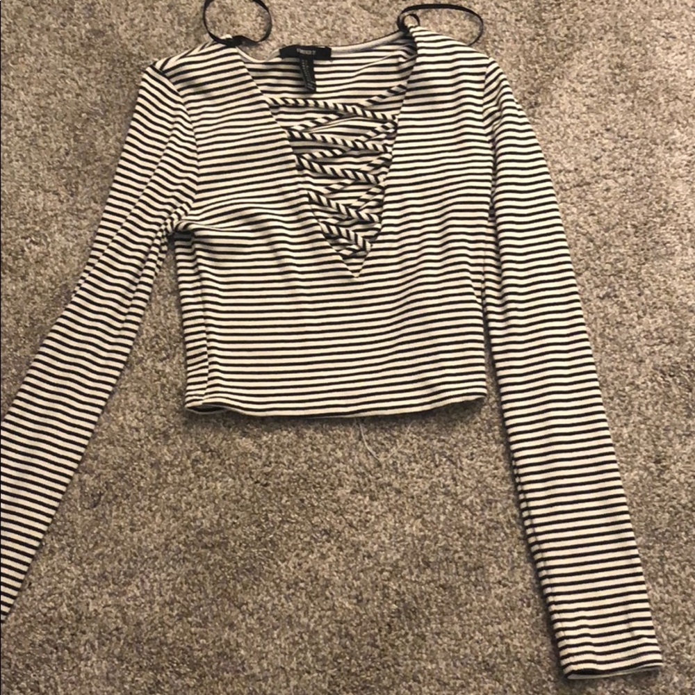 Forever 21 Stripped Crop Top